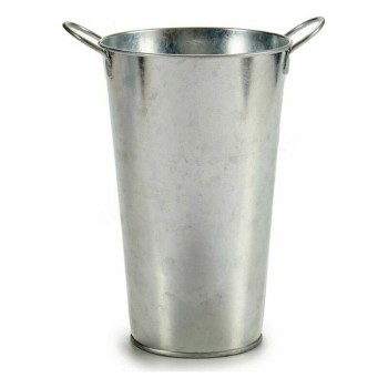 Macetero Ibergarden B00115-B Plateado Zinc 15 x 23,5 x 20 cm Con asas (24 Unidades)