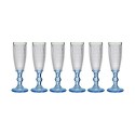 Copo de champanhe Vivalto PR05720ZD/BHA6 BLUE Azul Transparente Vidro 180 ml Pontos (6 Unidades)
