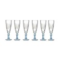 Copo de champanhe Vivalto Exotic Azul Cristal 170 ml (6 Unidades)