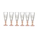 Champagne glass Vivalto Exotic Salmon Crystal 170 ml (6 Units)