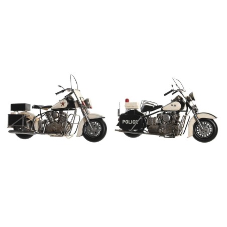 Decorative Figure DKD Home Decor 35 x 14 x 24 cm Black Motorbike White Vintage (2 Units) Decorative Figure DKD Home Decor 35 x 14 x 24 cm Black Motorbike White Vintage (2 Units)