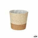 Macetero Ibergarden WY21-74 Marrón Natural Cuerda Plástico 11 x 10,5 x 11 cm (24 Unidades)