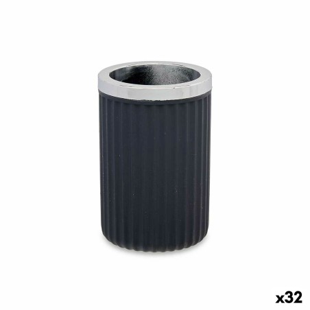Bicchiere Berilo 3436-3 Antracite Plastica 7,5 x 11,5 x 7,5 cm Portaspazzolini da Denti (32 Unità)
