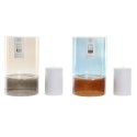 Portacandele DKD Home Decor Cristallo Bicolore Cera 13 x 13 x 21 cm (2 Unità)