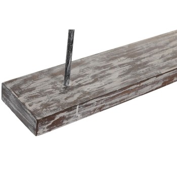 Statua Decorativa DKD Home Decor Finitura invecchiata Marrone Alluminio Legno di mango Spirali (68 x 9 x 30 cm)
