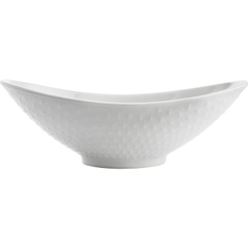 Recipiente de Cozinha Quid Gastro Oval Cerâmica Branco (21,5 x 12,5 x 7 cm) (6 Unidades)