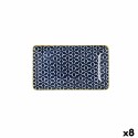 Tablett für Snacks Quid Pippa rechteckig Bunt aus Keramik 15,5 x 9 x 2 cm (8 Stück)