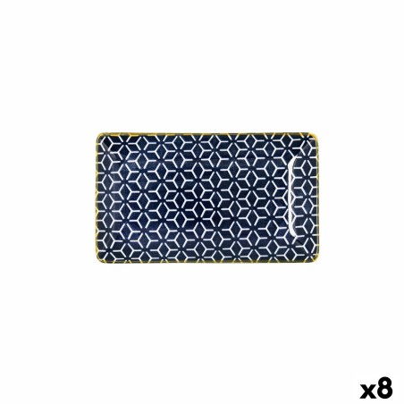 Tablett für Snacks Quid Pippa rechteckig Bunt aus Keramik 15,5 x 9 x 2 cm (8 Stück)