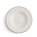 Prato Fundo Ariane Terra Cerâmica Bege (Ø 26 cm) (6 Unidades)