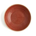 Prato Fundo Ariane Terra Cerâmica Vermelho (Ø 21 cm) (6 Unidades)