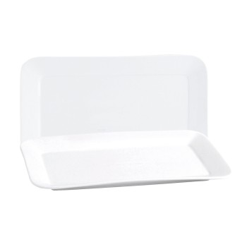 Recipiente de Cozinha Quid Basic Retangular Cerâmica Branco (6 Unidades) (31 x 18 cm)