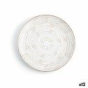 Piatto da pranzo Ariane Tornado White Bicolore Ceramica Ø 18 cm (12 Unità)