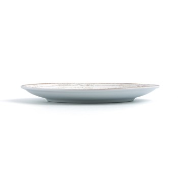 Piatto da pranzo Ariane Tornado White Bicolore Ceramica Ø 18 cm (12 Unità)