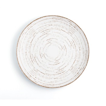Prato de Jantar Ariane Tornado White Duas cores Cerâmica Ø 31 cm (6 Unidades)