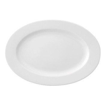 Prato de Jantar Ariane Prime Oval Branco Cerâmica 32 x 25 cm (6 Unidades)