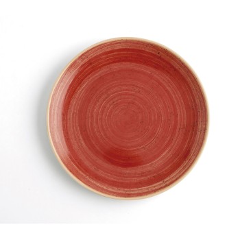 Piatto da pranzo Ariane Terra Rosso Ceramica Ø 21 cm (12 Unità)