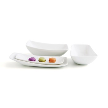 Prato de Jantar Ariane Vital Rectangular Retangular Branco Cerâmica 29 x 15,5 cm (6 Unidades)