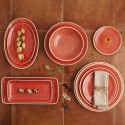 Plato Llano Ariane Terra Cerámica Rojo (Ø 27 cm) (6 Unidades)