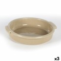 Tacho Anaflor Barro Anaflor Castanho Cerâmica Ø 21 cm (3 Unidades)