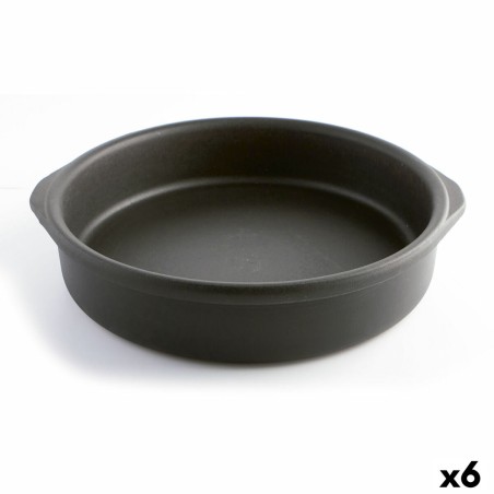 Tacho Quid Barro Lux Preto Cerâmica Ø 26 cm (6 Unidades)