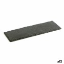 Schiefer-Effekt Keramikschale Quid Gastro Fun Schwarz (30 x 10 cm) (12 Stück)