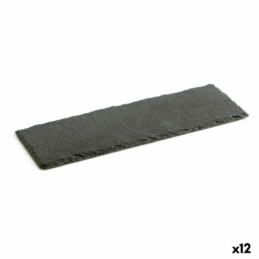 Schiefer-Effekt Keramikschale Quid Gastro Fun Schwarz (30 x 10 cm) (12 Stück)