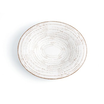 Plato Hondo Ariane Tornado White Cerámica Bicolor Ø 29 cm (6 Unidades)