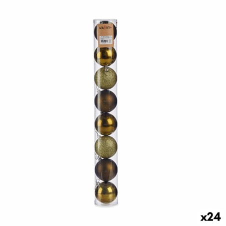 Set de Bolas de Navidad Verde Plástico Ø 7 cm (24 Unidades) Set de Bolas de Navidad Verde Plástico Ø 7 cm (24 Unidades)