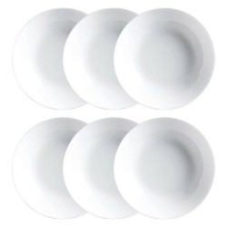 Set de Platos Luminarc Diwali 6 pcs Blanco Vidrio