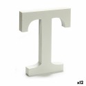 Letra Pincello T Branco 1,8 x 21 x 17 cm (12 Unidades)
