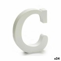 Letra Pincello C Branco Madeira 2 x 11 cm (24 Unidades)