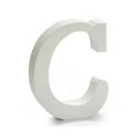 Letra Pincello C Branco Madeira 2 x 11 cm (24 Unidades)