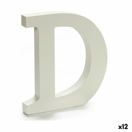 Buchstabe Pincello D Weiß 1,8 x 21 x 17 cm (12 Stück)
