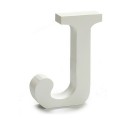 Lettera Pincello J Bianco Legno 2 x 11 cm (24 Unità)