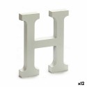 Lettera Pincello H Bianco 1,8 x 21 x 17 cm (12 Unità)