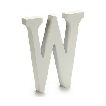 Lettre Pincello W Blanc 1,8 x 21 x 17 cm (12 Unités)