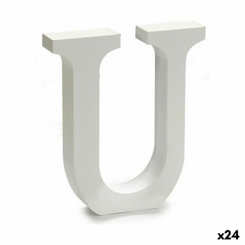 Lettre Pincello U Blanc 2 x 16 x 14,5 cm (24 Unités)