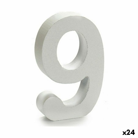 Número Pincello 9 Blanco 2 x 16 x 14,5 cm (24 Unidades)