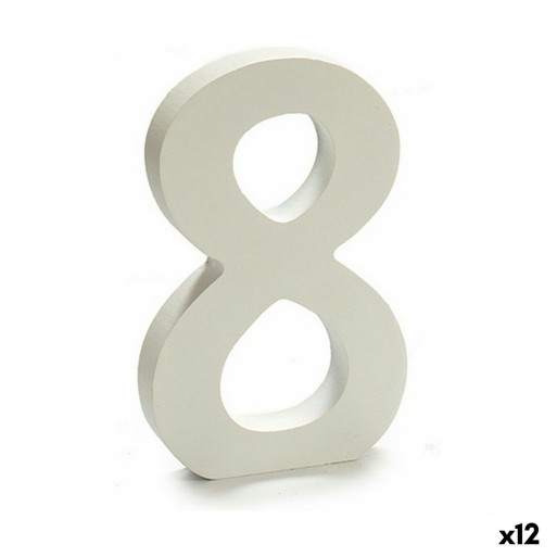 Numeri Pincello 8 Bianco 1,8 x 21 x 17 cm (12 Unità)