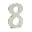 Número Pincello 8 Blanco 1,8 x 21 x 17 cm (12 Unidades)