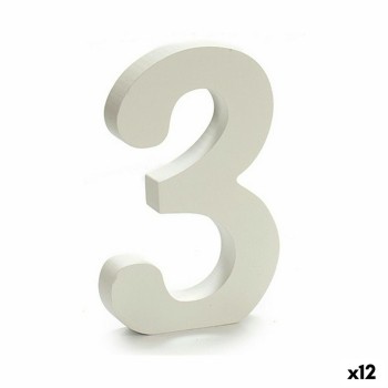 Numeri Pincello 3 Bianco 1,8 x 21 x 17 cm (12 Unità)