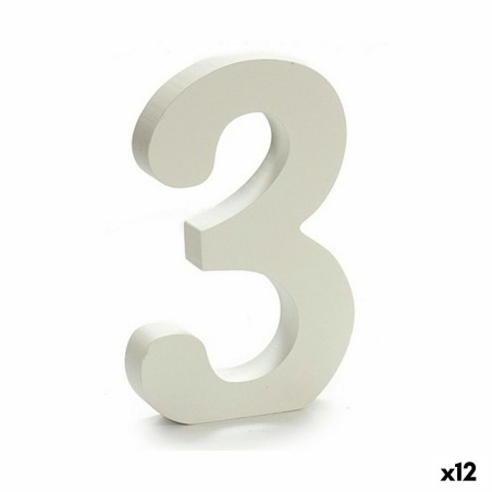 Numeri Pincello 3 Bianco 1,8 x 21 x 17 cm (12 Unità)