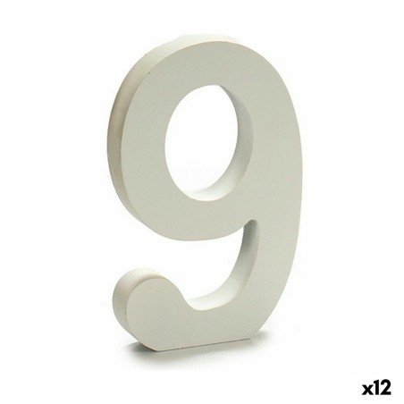 Numeri Pincello 9 Bianco 1,8 x 21 x 17 cm (12 Unità)