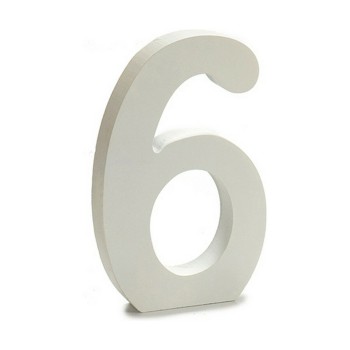 Número Pincello 6 Branco 1,8 x 21 x 17 cm (12 Unidades)