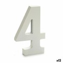 Número Pincello 4 Blanco 1,8 x 21 x 17 cm (12 Unidades)