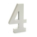 Número Pincello 4 Blanco 1,8 x 21 x 17 cm (12 Unidades)