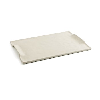 bandeja de aperitivos Quid Mineral Gres Bege Cerâmica 30 x 18 cm (6 Unidades)