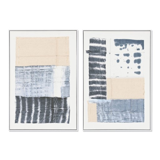 Cuadro DKD Home Decor 60 x 3,2 x 90 cm Abstracto Urbano (2 Unidades)