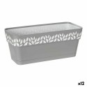 Floreira Stefanplast Cloe Branco Cinzento Plástico 13,3 x 12,3 x 29,3 cm (12 Unidades)