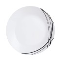 Prato de Jantar Arcopal Domitille Negro Duas cores Vidro 25 cm (12 Unidades)